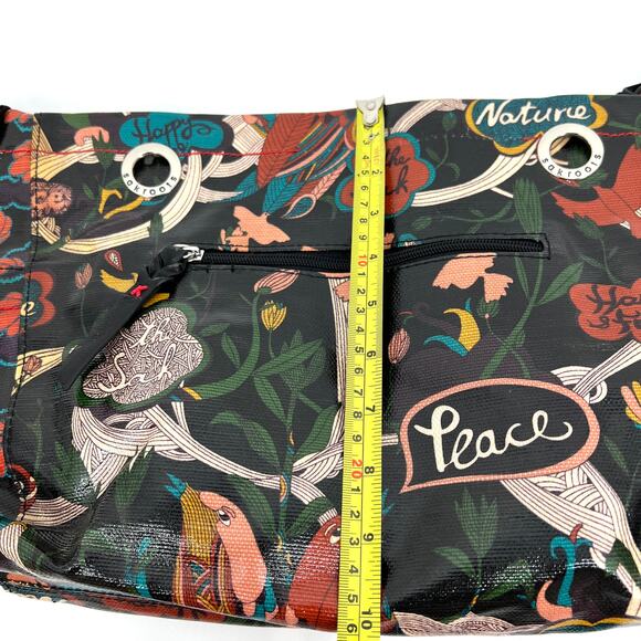 Sakroots Coated Canvas Peace Bag Tote Purse **READ** No Strap - Picture 4 of 8